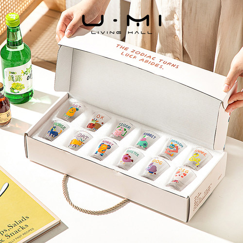 U Mi LIVING · 生肖 | 酒具十二生肖中式白酒酒杯微醺杯子礼盒装 - 图1