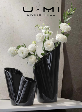 U Mi LIVING · 双口 | 花瓶法式高级陶瓷小众轻奢桌面花器装饰品