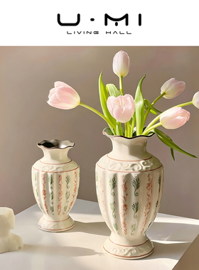 U Mi LIVING · 花墨 | 花瓶法式复古陶瓷欧式古典风装饰插花器皿