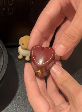 求婚戒指盒复古迷你爱心