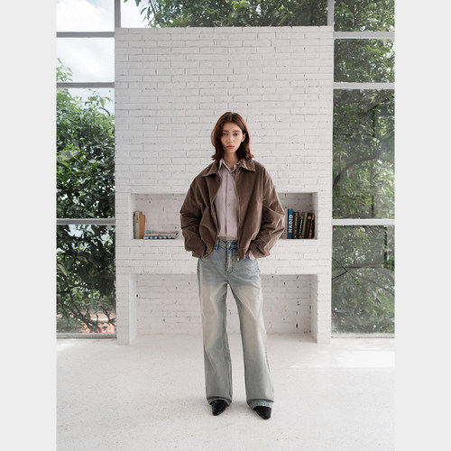 Amicus Animae百年传承日本Kaihara冈山VTG感波纹86浅蓝牛仔裤 - 图0