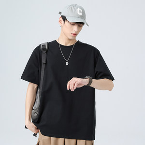 真维斯Z短袖t恤男纯棉夏季2024新款新中式上衣青少年宽松体恤夏装