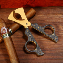 jifeng monsoon cigar scissors stainless steel unicorn embossed pattern sharp cigar scissors cigar cutter with knife set