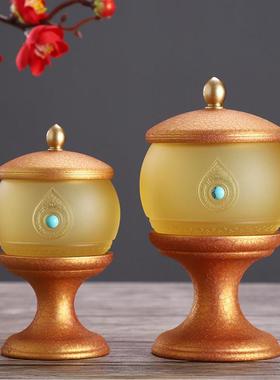 古法琉璃佛具用品大全家用檀香炉佛前供灯供水杯供佛花瓶供果果盘