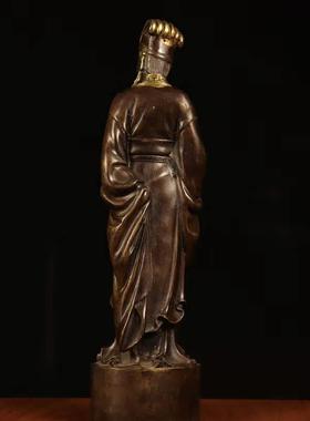 纯铜诸葛亮摆件卧龙先生诸葛孔明铜像家居风水客厅店铺书房工艺品