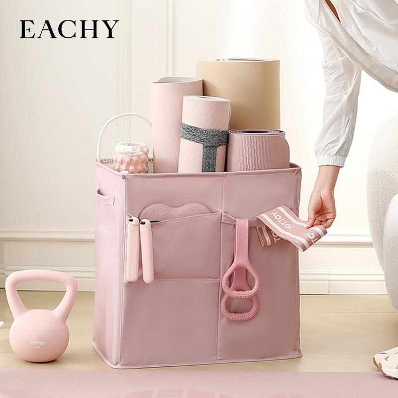 瑜伽垫收纳筐健身护具运动器材夹缝收纳篮可折叠家用泡沫轴置物架 - 图2