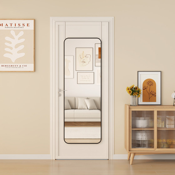 Full-length mirror behind door, home full-length mirror, dormitory hanging door mirror