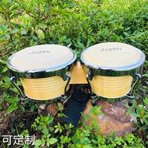 Beginner Bongo Drums 6 5 7 5 Inch Old Mountain Goat Leather Drum Face Professional O