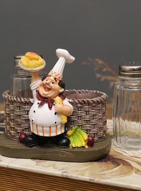 西餐厅厨房厨师小摆件甜品蛋糕店自助餐台装饰品餐桌摆设美食拍摄