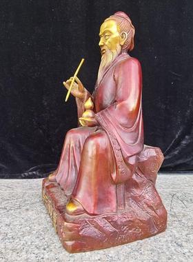 纯铜药王孙思邈铜像家居摆件名医圣神医孙思邈神像工艺品摆设神医