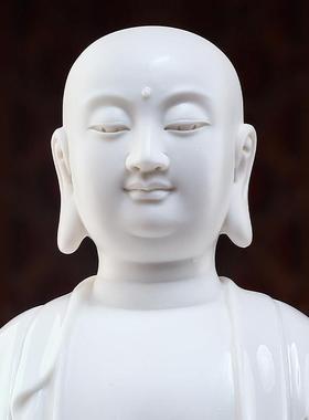 戴玉堂九华山立莲地藏王菩萨佛像家用供奉陶瓷地藏王菩萨立像摆件