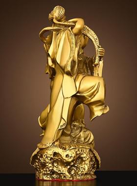 黄铜和合二贤摆件 家居客厅卧室桌面和合二圣装饰结婚工艺礼品