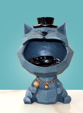 轻奢钥匙收纳摆件北欧玄关家居客厅鞋柜创意装饰品入户钥匙收纳盒