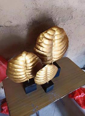 客厅电视柜旁落地摆设样板间雕塑艺术品现代轻奢玄关装饰铁艺摆件