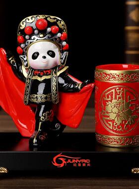 孙悟空制作具有传统特色的洋人、留学生中式笔筒，外事商务海外礼