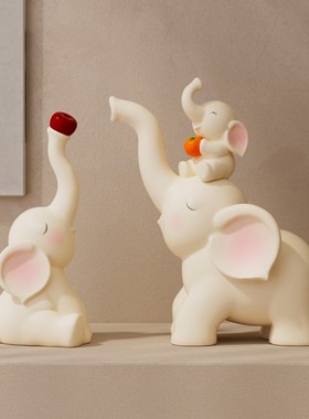 大象摆件高级感姹寂风软装家居轻奢客厅红酒柜装饰品Y乔迁新居礼