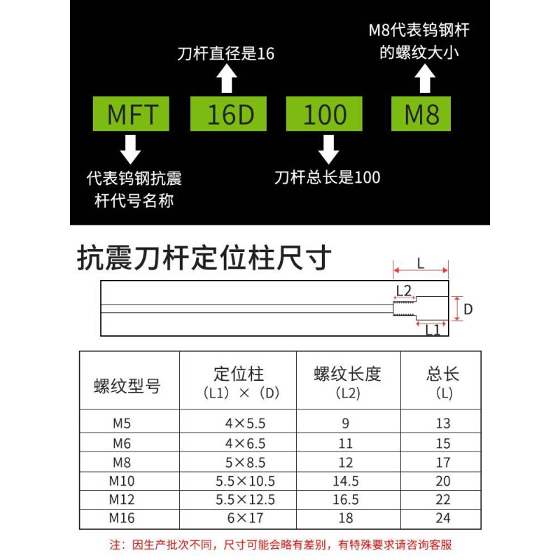 钨抗震铣刀震杆整体硬质合金锁牙式可换头MTF内螺纹CNC防铣钢刀杆 - 图2