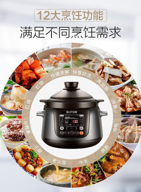 苏泊尔智能陶瓷炖煮电炖锅