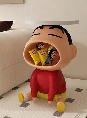 蜡笔小新周边手办客厅沙发电视柜旁边大型落地床头柜软装饰品摆件