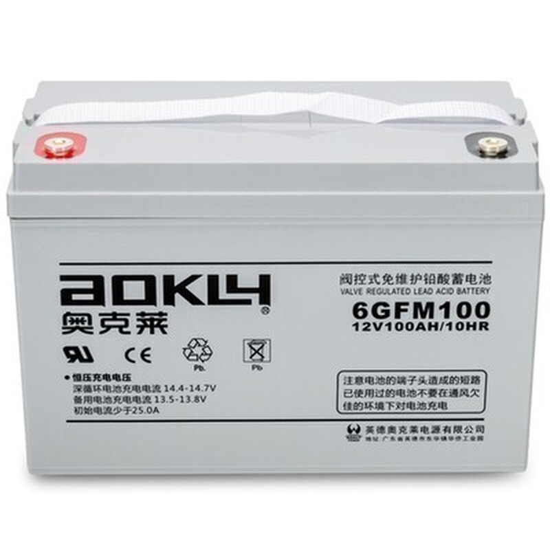 奥克莱AOKLY蓄电池6GFM6512V65AH12A17A24A33A38A40A50A100AH200A - 图0