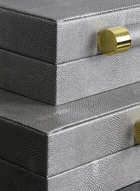 现代轻奢软装饰品桌面收纳盒摆件样板房间售O楼处卧室梳妆台首饰