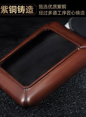 紫铜四方水盂茶洗笔洗家用水洗水盂笔洗缸洗毛笔U洗茶杯盆的器皿