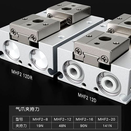 平行夹爪HDF导轨滑台气缸MHF2-8D/12D/16D1/20D1薄型气爪厂家直供 - 图0