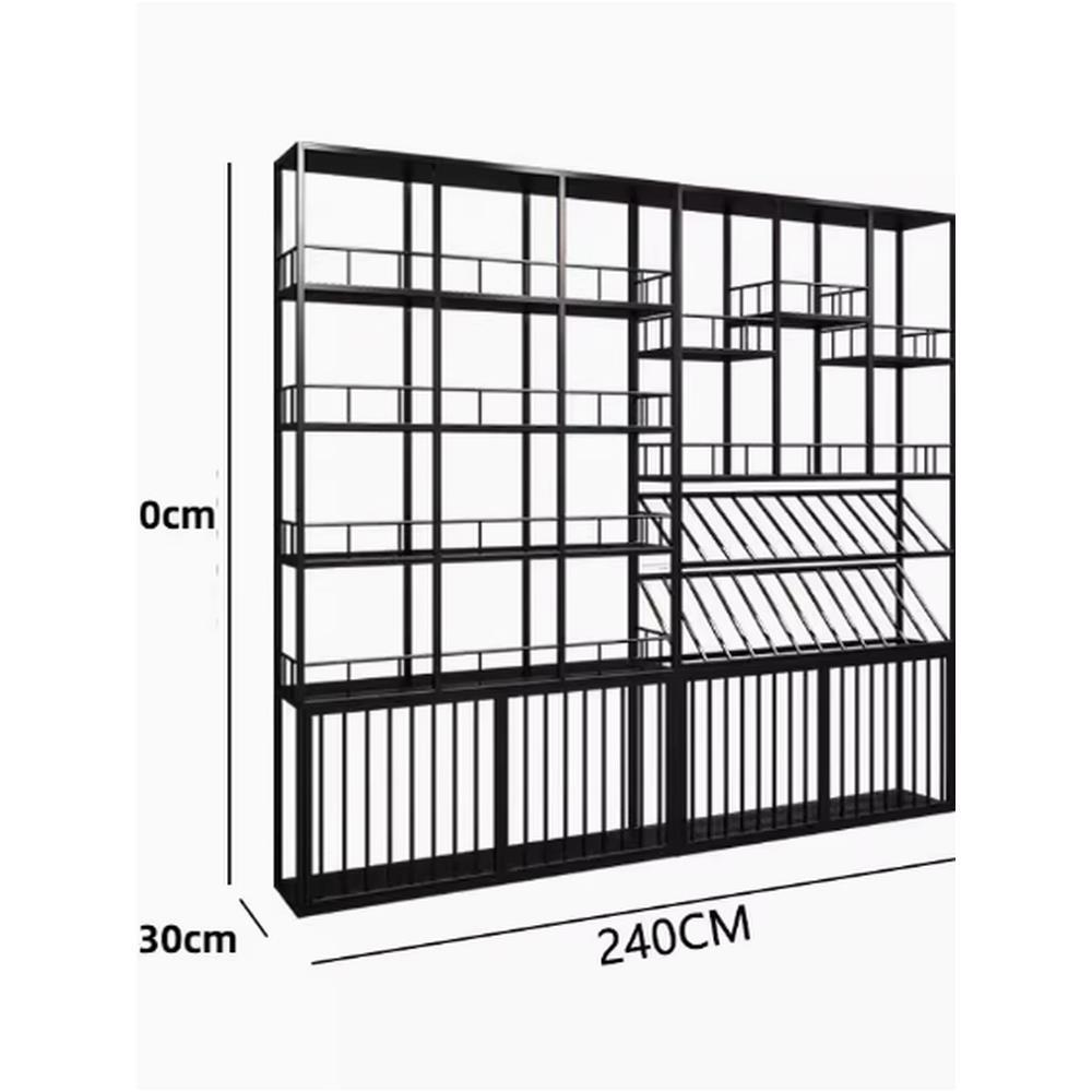 铁艺定制商用酒柜酒架酒吧红酒斜放架靠墙落地烟酒店酒展示架 - 图3