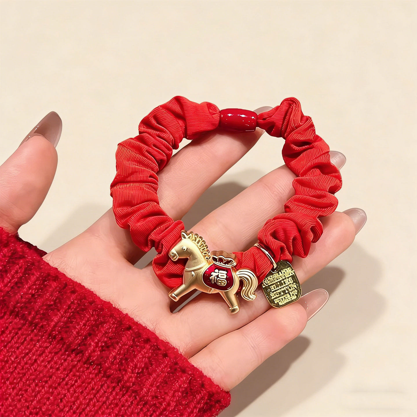 2026本命年发绳头绳女发圈马年红色饰品过年礼物头饰发饰新年皮筋,淘宝优惠券,粉丝福利购,淘宝优惠卷