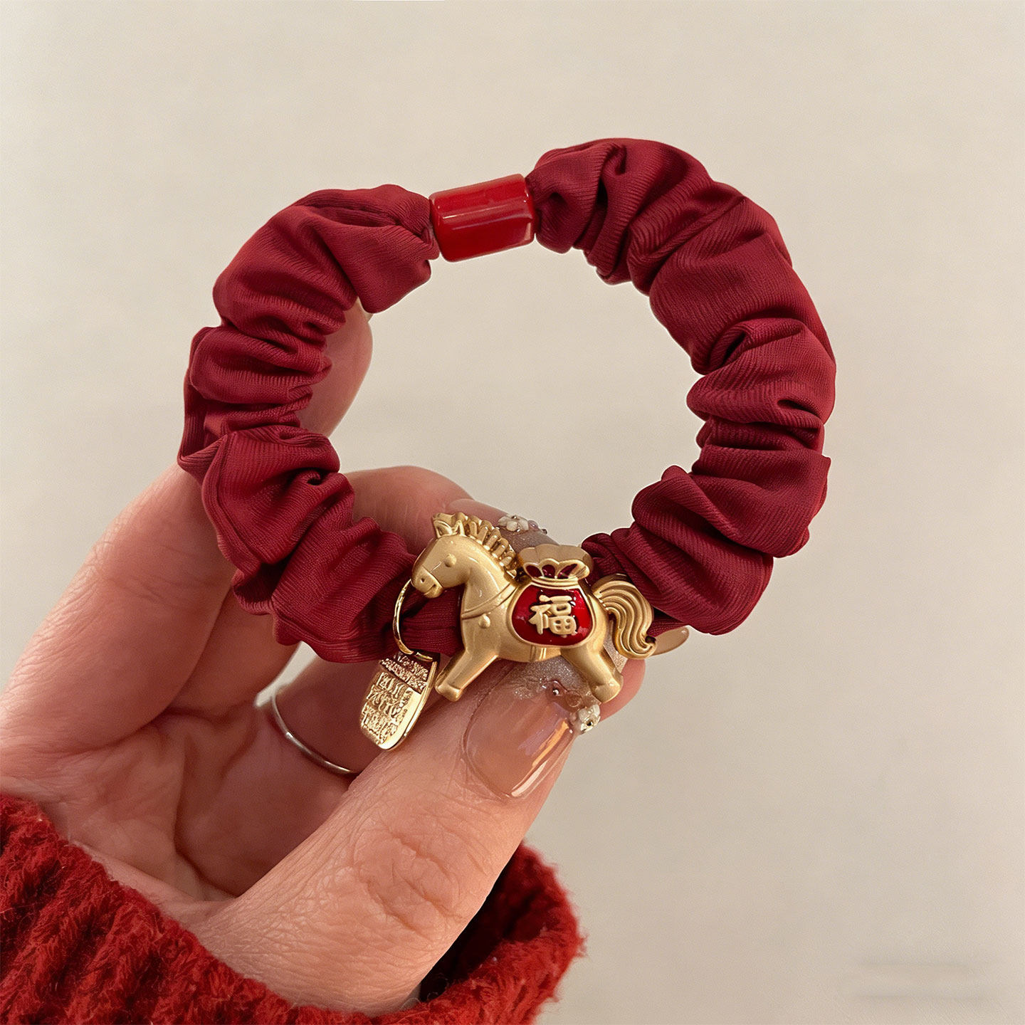 2026本命年发绳头绳女发圈马年红色饰品过年礼物头饰发饰新年皮筋,淘宝优惠券,粉丝福利购,淘宝优惠卷