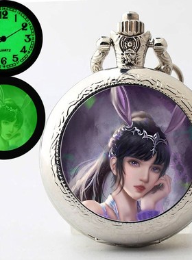 项链表斗罗大陆双面夜光怀表项链小舞唐三男女学生情侣手表照片礼