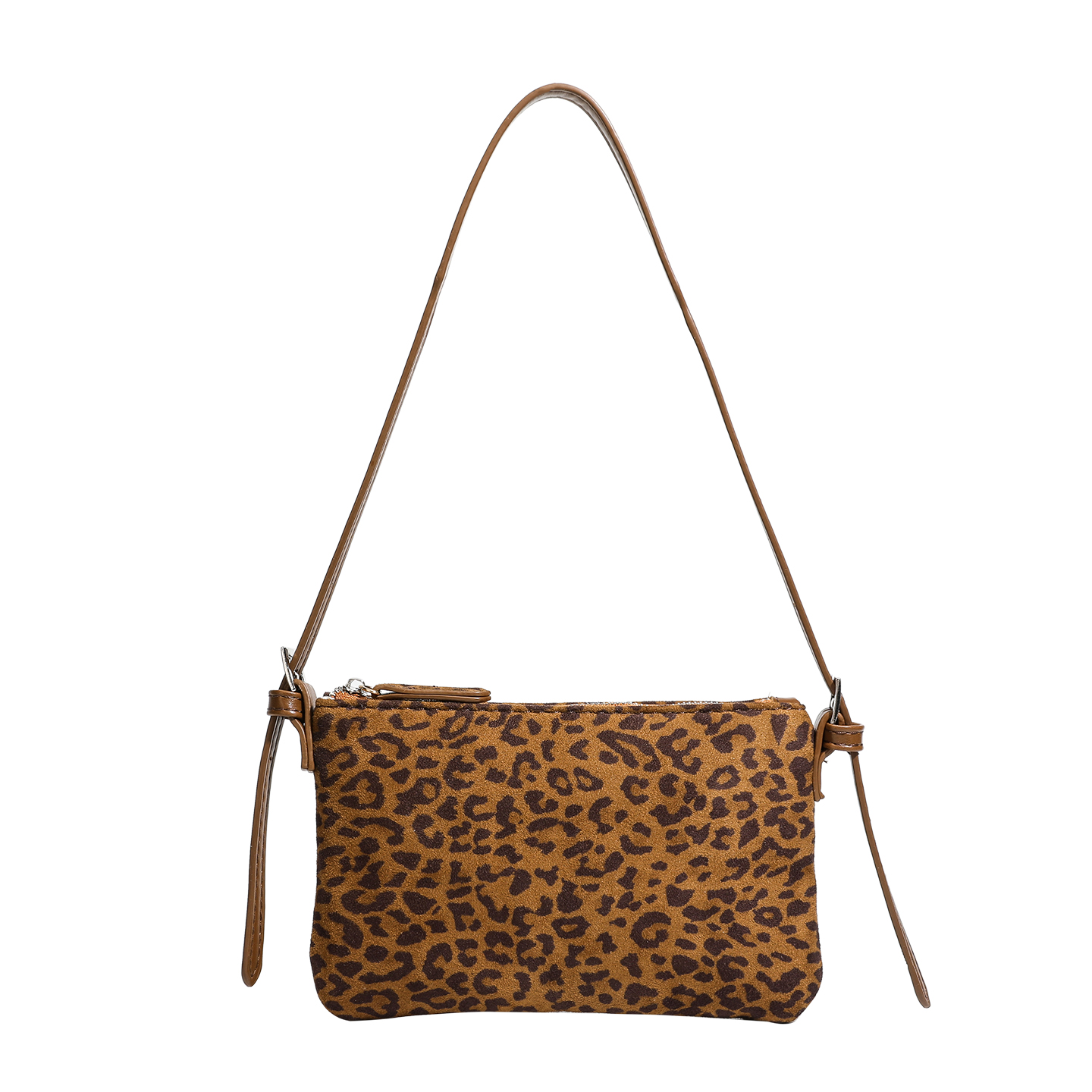 高级感复古豹纹包2025新款女士百搭通勤单肩斜挎包小众气质托特包 - 图3