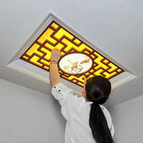 Hollowed-out PVC carved flower plate flower lattice Chinese Xuanguan gangway wood plastic plate Living room Screen solid wood grille decorated partition