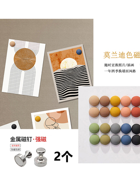 小红书同款磁吸不锈钢装饰画可diy冰箱贴创意照片墙客厅玄关挂画