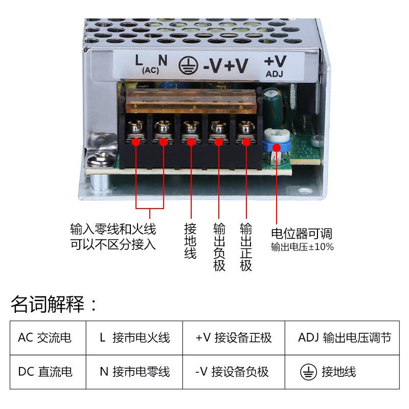 MS5-0W35/25W-24V1.5A12V3A开关电源220v直流转DC5v小体适配器2a - 图2