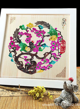 中国陕西特色手工艺礼品皮影戏出国送老外礼物客厅装饰画摆件纪念
