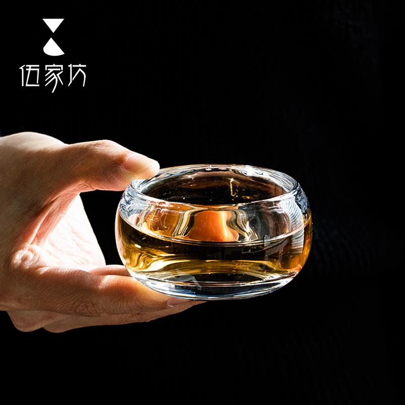 伍家坊行血堂水晶杯茶杯主人杯个人品茗杯玻璃杯茶具茶道大号茶杯-图0