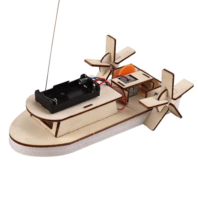电动遥控明轮船新款科技小制作小发明学生手工材料比赛益智拼装-图3