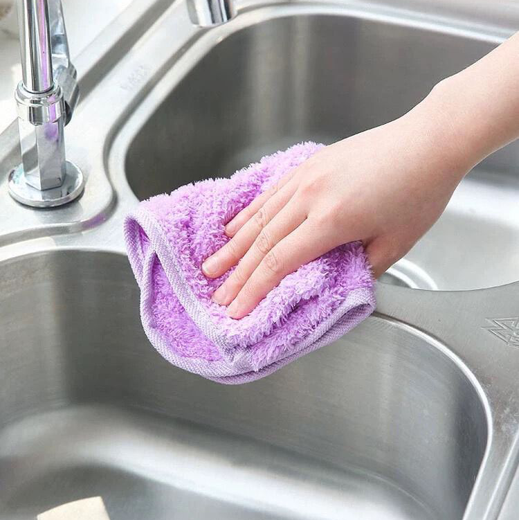 珊瑚绒挂式擦手巾加厚抹布洗碗巾厨房吸水毛巾不掉毛不沾油洗碗布,淘宝优惠券,粉丝福利购,淘宝优惠卷
