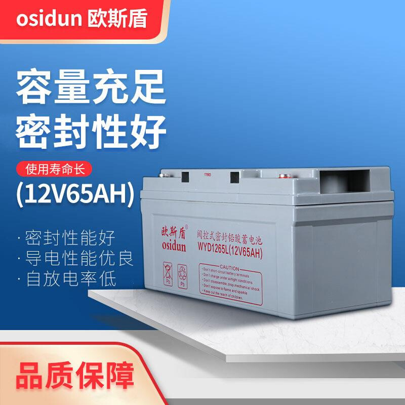 阀控式铅酸免维护蓄电池 UPS电池 WYD1265L 12V65AH蓄电池-图1