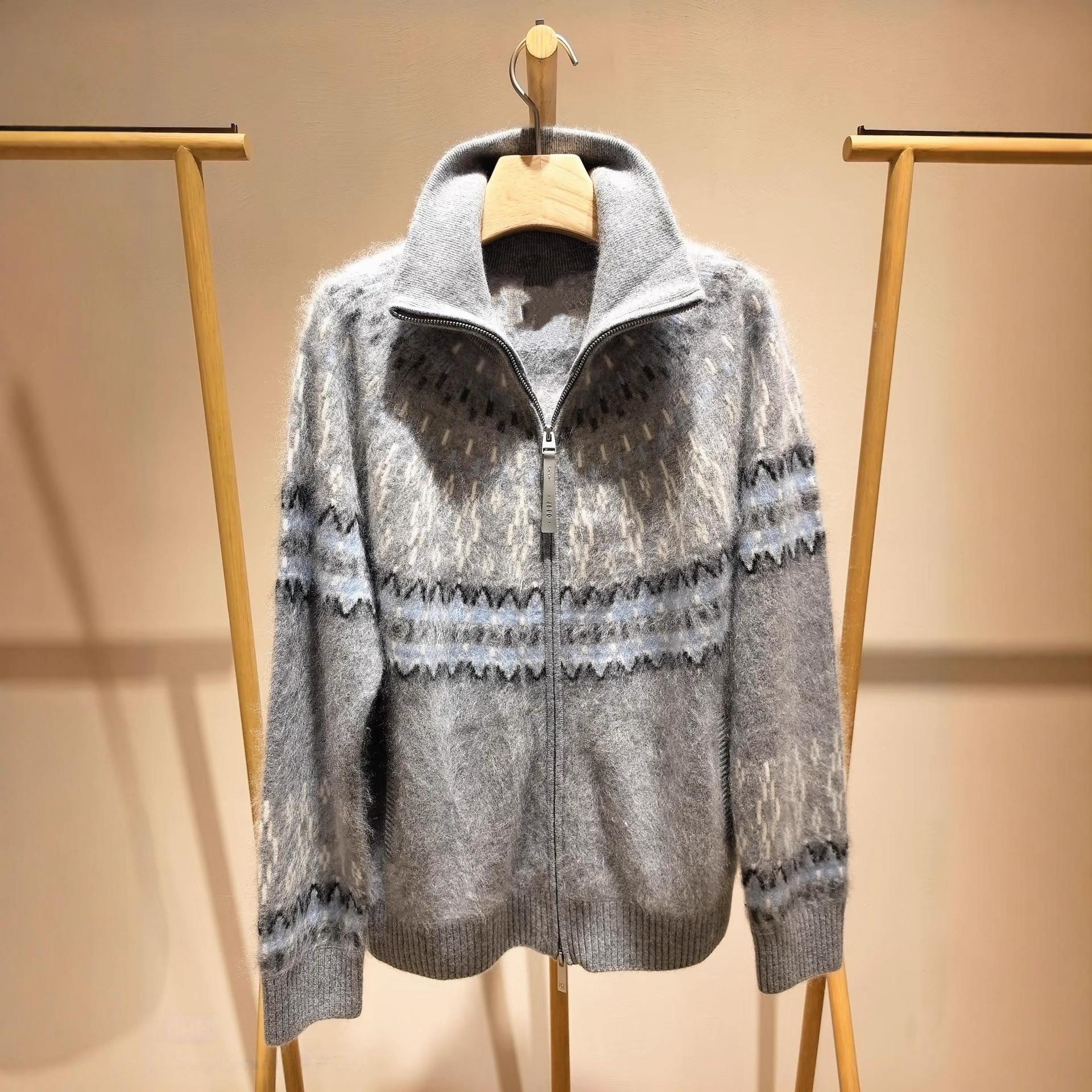 【现货】NOTHING WRITTEN高领费尔岛针织衫开衫女羊毛拉链毛衣 - 图3