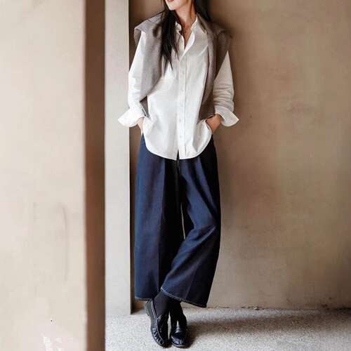 【现货】NOTHING WRITTEN标准版型尖领衬衫春季新品休闲棉质衬衣 - 图0