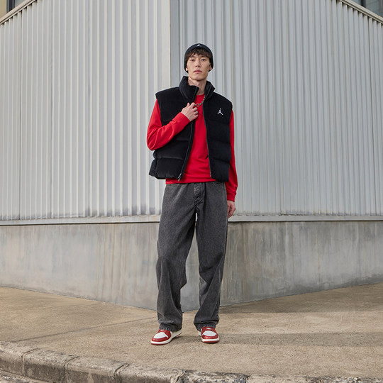 NIKE Men's JORDAN 1 mid-top AJ1 sneakers lightweight cushioning sports basketball shoes DQ8426-105