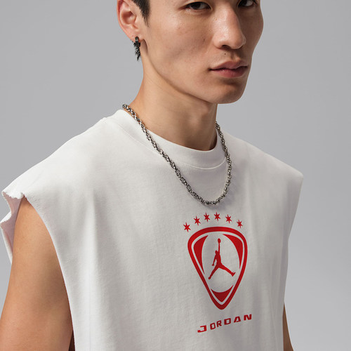 滔搏NIKE耐克男子篮球训练背心印花运动休闲无袖T恤IR1884-100 - 图1