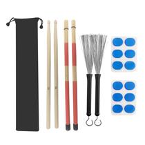 Custom Manufacturer Rack Subdrum Steel Wire Brush Drum Brush Drum Stick 5A Drum Stick 19 Bunch Drum Stick Suede Bag Suit Cushion