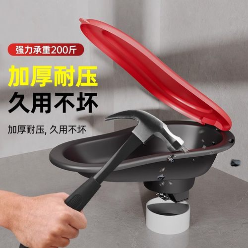 装修厕所专用的临时简易马桶防臭可冲水工地一次性塑料蹲便器便盆 - 图1