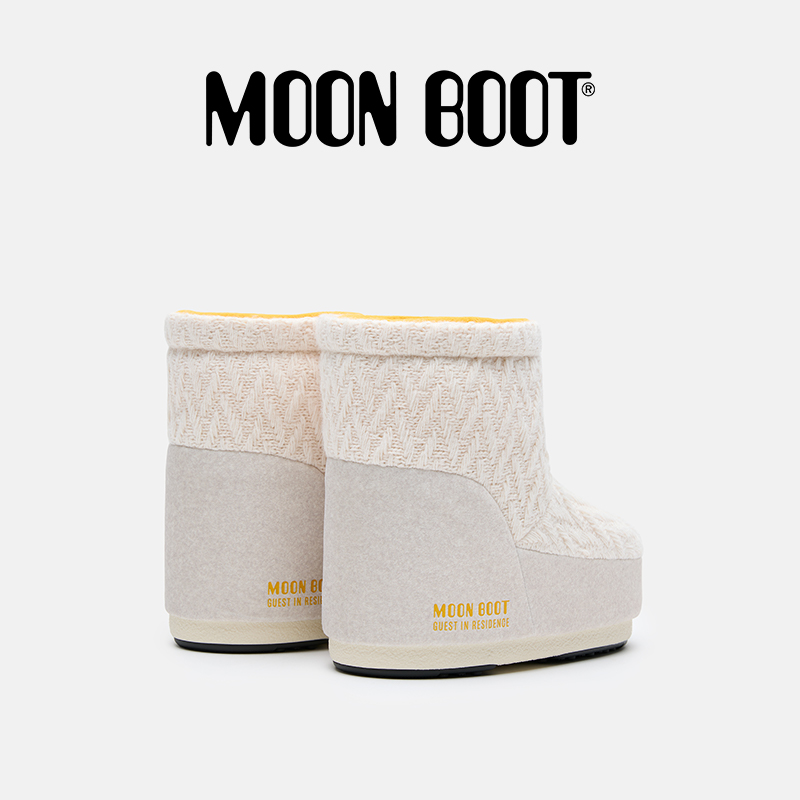 Moon Boot2025秋冬新款男女同款不分左右米白色MB X GIR雪地靴 - 图0