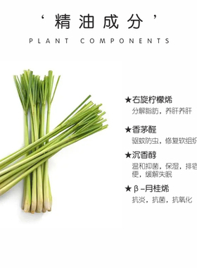 柠檬香茅草单方精油纯植物