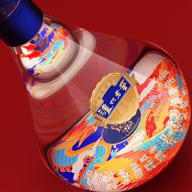 泸州老窖定制酒龙凤銮52度商务婚宴酒节日送礼酒500ml*2瓶礼盒装