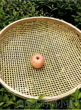 新款孔竹编筛子 竹编簸箕筛箕子茶叶筛末竹工具 簸竹编有制品家用